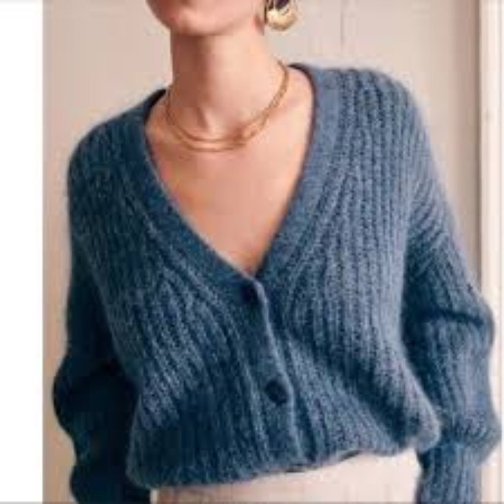 Sezane Achille Cardigan, Blue Size S